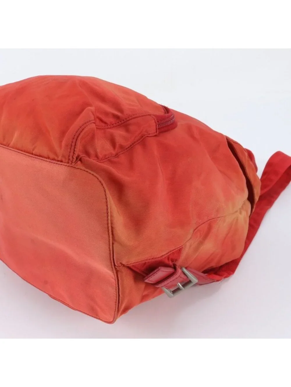 Prada Tessuto Nylon Triangle Logo Leather Backpack Shoulder Bag